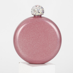 Flacon à <span class=keywords><strong>alcool</strong></span> portable de 5 oz pour les cadeaux de fête des femmes, mini flacon mignon avec bouchon en strass, flacon de poche en acier inoxydable - Product Image 4