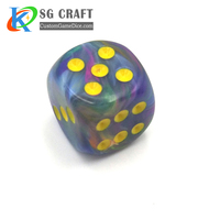 Nouvelles dés à jouer au design personnalisé avec logo, à six faces carrées, en plastique, acrylique, résine, ensemble de dés D6