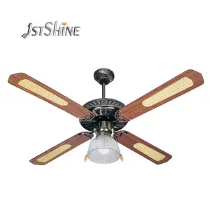 1stshine ventilador de techo ruang belajar langit-langit dekoratif 52 inci tradisi kipas langit-langit dengan cahaya