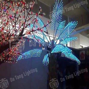 Luz LED con forma de árbol de coco, decoración con temática de paraíso tropical para jardín exterior, resort y exhibición junto a la piscina. - Product Image 2