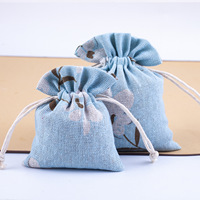 Sac de courses pliable en coton et lin avec cordon de serrage, personnalisable avec logo, vente en gros
