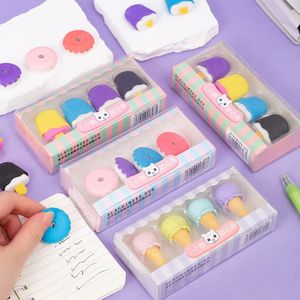 Juego de Borradores con Diseño de Postres, Material TPR, Diseño de Dibujos Animados, para Niños, Regalo de Papelería Escolar, Borrador para Dibujar - Product Image 1