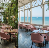 Meubles de salle à manger de restaurant, ensemble de chaises et de table, vente en gros OEM ODM, luxe, bar de mariage, canapé, stand commercial, hôtel