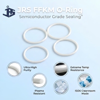 Seal O-Ring Perfluoroelastomer FFKM Kemurnian Tinggi Merek Koper Model SAE AS568 Tahan Suhu Tinggi dan Plasma untuk Semikonduktor