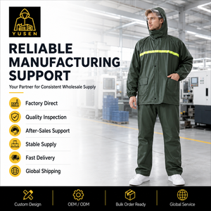Traje Impermeable <span class=keywords><strong>Reflectante</strong></span> con Pantalones y Chaqueta para Tráfico, Salud, Patrulla, Montañismo, Estilo Capa, Impermeable y Dividido - Product Image 6