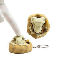 Porte-clés Fidget Dinosaure Fossile Imprimé en 3D, Design Bouton de Clavier Mécanique, Jouet de Décompression, OEM ODM Disponibles