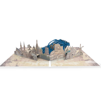 WIPSHENG OEM – cartes d'anniversaire de voiture bleues 3d, design de luxe personnalisé, cartes de vœux pop-up avec musique
