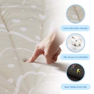 <span class=keywords><strong>Tapis</strong></span> d'éveil pour bébé surdimensionné, <span class=keywords><strong>tapis</strong></span> d'activités pour le temps sur le ventre pour bébés de 0 à 6 mois, <span class=keywords><strong>tapis</strong></span> d'éveil pour bébé en forme de coquille avec 6 jouets détachables - Product Image 5