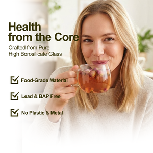 Piccola Tazza da Tè in Vetro con Manico 200ml / 6.83oz, Non Tossica, Senza BPA, in Borosilicato per Tè Puro ed Erbe Detox - Product Image 2