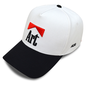 หมวกกีฬาหมวกเบสบอลผ้าฝ้าย5แผงรูปมงกุฎสูงโลโก้ปักลาย3D แบบกำหนดเอง - Product Image 1