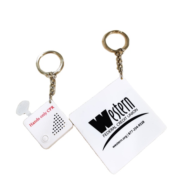 Digital PVC Custom Shape Multifunction Voice Recordable Keychain with Timer Customizable Color & Logo