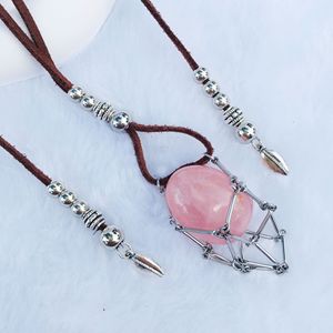 Bohemian Adjustable Holder Necklace Leather Rope Fashion Jewelry for Women - Product Image 4