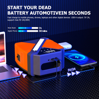 Démarreur de voiture 4000A de pointe, 24000mAh, avec compresseur d'air portable 60W 6L et gonfleur pour camions et véhicules, idéal pour les secours routiers