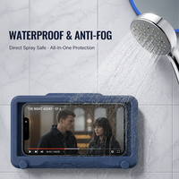 Support mural étanche IPX6 pour téléphone de douche, anti-buée, écran tactile, étui adhésif pour salle de bain, hôtel, salle de sport, spa, vente en gros OEM