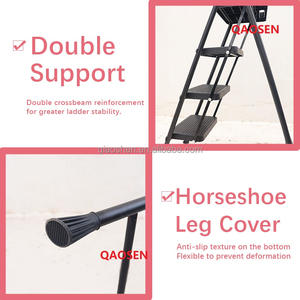 <span class=keywords><strong>บันได</strong></span>พับได้ 2-5 ขั้น สำหรับใช้ในบ้าน โครงเหล็กสีดำ ได้รับมาตรฐาน CE รับน้ำหนักได้ 150 กก. พับเก็บง่าย ใช้ในบ้าน/คลังสินค้า แบบสองด้าน - Product Image 4