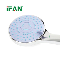 Douche à main pulvérisatrice douce polie IFAN 1/2" x 1,5 m en plastique – Accessoires de salle de bain pour hôtels et villas – Ensemble de douche