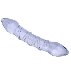 Dildo en cristal à double tête, dispositif de masturbation en verre transparent pour femmes, stimulation du point G, jouet sexuel pour adultes - Product Image 3