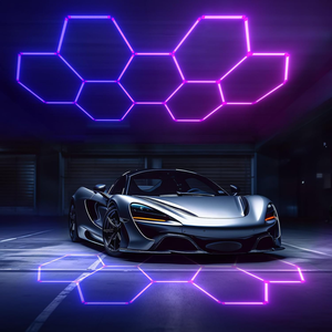 HanYin Commercial RGB grille hexagonale en nid d'abeille lumières pour magasin de détail de voiture et barbier rgb garage lumières - Product Image 5