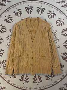 Pull en laine à boutons décontracté ajusté pour homme, style vintage classique <span class=keywords><strong>Ralph</strong></span>, style old money, imprimé animal, fermeture éclair, nouveauté 2025 - Product Image 2