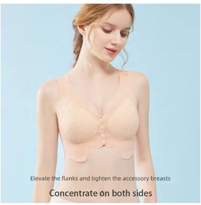 เสื้อชั้นในให้นมบุตรแบบกระดุมด้านหน้าปิดลายดอกไม้สำหรับให้นมบุตรไร้สายสวมใส่สบายไร้รอยต่อของผู้หญิง - Product Image 4