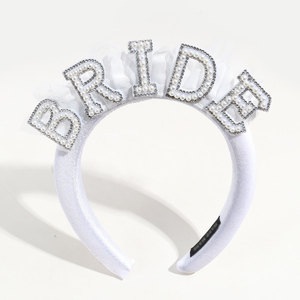 Fashion <b>Pearl</b> Wide Edge Sponge Hair Band White Bridal <b>Headband</b> Pressed Hair Accessories - Product Image 4