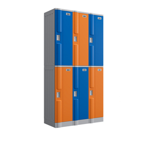 Armoire de rangement à 6 portes pour écoles, vestiaires de gymnase, personnel et travailleurs, en plastique ABS - Product Image 6