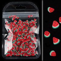 3D Aardbei Oranje Nail Fruit Plakjes Kralen Polymeer Charmes Voor Nagels Art