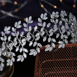 Corona Tiaras Romance Lively Wedding Nupcial Accesorios para el cabello Princesa Joyería de lujo para el cabello Cubic Zirconia BC5509 Coroa De Noiva - Product Image 2
