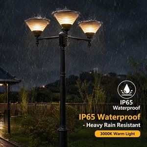 Lampe solaire LED moderne à haut lumen IP65, étanche, pour la décoration de cour, éclairage paysager, colonne, plafonnier, lumière de jardin - Product Image 2