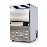 Machine à glaçons commerciale à refroidissement par eau, capacité 50 kg, type pulvérisation, 220 V, équipement de fabrication de glace à commande PLC