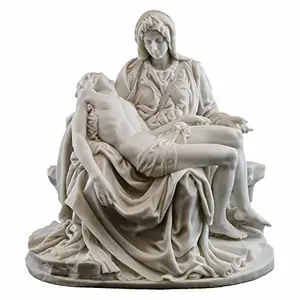 Figura de escultura personalizada La Pieta de Miguel Ângelo Estátua Museu em Resina esculpida Premium Estatueta