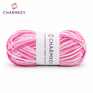 Hilo de Tejer Acrílico y Algodón Charmkey, Hilo de Ganchillo Suave con Degradado para Suéter, Chal, Muñecas, Manualidades DIY - Product Image 4