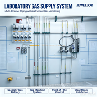 Régulateurs monophasés en acier inoxydable 316L, régulateurs de pression au point d'utilisation, panneaux monofonctions POU 20 Nm³/h pour gaz combustibles