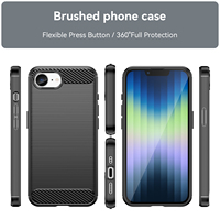 2025 affaires brossé fibre de carbone Texture souple étui de téléphone en TPU pour iPhone 16E couverture mobile pour iPhone XR 14 15 Plus 16 Pro Max