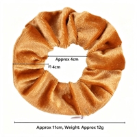 Attaches-cheveux en velours couleur unie, style moderne et élégant, avec poche zippée, pour femme, rangement sûr pour voyage et vacances, multifonctionnel, minimaliste, à fines côtes