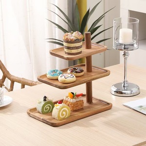 Cross-border wooden <b>spice</b> <b>rack</b>, household kitchenware storage <b>rack</b>, condiment <b>jar</b> countertop <b>spice</b> and cake multi-layer storage - Product Image 1