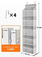 Sac de rangement suspendu à 5 couches grande capacité, en tissu, pour portes et murs, gain de place, pour chambres, salons, salles de bain - Rangement