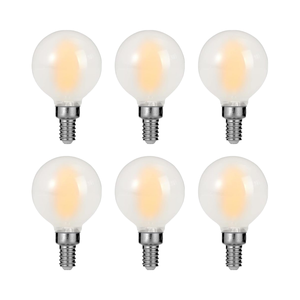 Decoaui 6-Pack E12 G16 LED bóng đèn thông minh 2700K mềm trắng 4 Wát tương đương <span class=keywords><strong>400</strong></span> lumens Frosted Glass Dimmable với AC cung cấp điện - Product Image 1