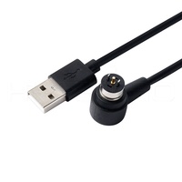 Connecteur magnétique d'alimentation HytePro circulaire 6 ampères à courant élevé 2 broches câble de charge magnétique à angle droit