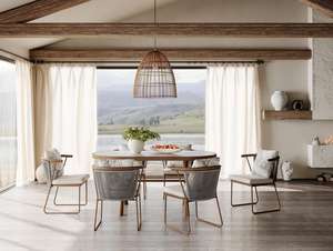 Table de salle à manger d'extérieur classique en alliage d'aluminium <span class=keywords><strong>Helia</strong></span> Living - Coussin imperméable et résistant aux UV, entretien facile - Product Image 1