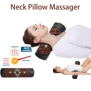 Oreiller Cervical Portable Shiatsu Pierres <span class=keywords><strong>de</strong></span> Tourmaline et <span class=keywords><strong>Jade</strong></span> avec Coussin Chauffant pour la Santé du Cou et des Épaules - Product Image 3