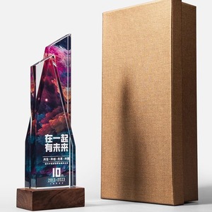 เกียรติยศของคริสตัลระดับสูงที่กำหนดเองโลโก้คริสตัลถ้วยรางวัลแก้วรางวัลถ้วยรางวัลธุรกิจพร้อมกล่องของขวัญ - Product Image 6