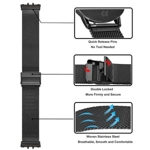 Metal toka Samsung Galaxy Fit <span class=keywords><strong>3</strong></span> lüks yedek Smartwatch için Milanese döngü bantları Samsung Galaxy Fit <span class=keywords><strong>3</strong></span> SM-R390 - Product Image 3