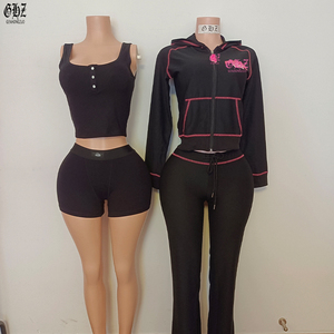 Completo da <span class=keywords><strong>donna</strong></span> in maglia waffle personalizzabile con LOGO 2026 - Tuta sportiva 2 pezzi in <span class=keywords><strong>cotone</strong></span> con felpa con cappuccio e pantaloni jogger - Set loungewear da <span class=keywords><strong>donna</strong></span> - Product Image 6