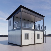 Maison conteneur préfabriquée portable à 2 étages, détachable, appartement, villa préfabriquée de luxe, bureau conteneur