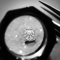 SICGEM Moissanite Synthétique Taille Princesse 3x3mm 11x11mm Couleur D Pureté VVS1 Certifiée GRA Dureté 9.25 pour Bijoux Bague
