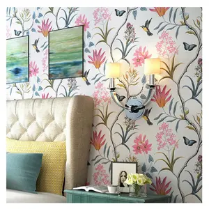 kawaii يونيكورن خلفيات Suppliers-ورق حائط من مادة PVC بتصميم جديد مقاوم للماء يصلح للطيور والزهور الجميلة