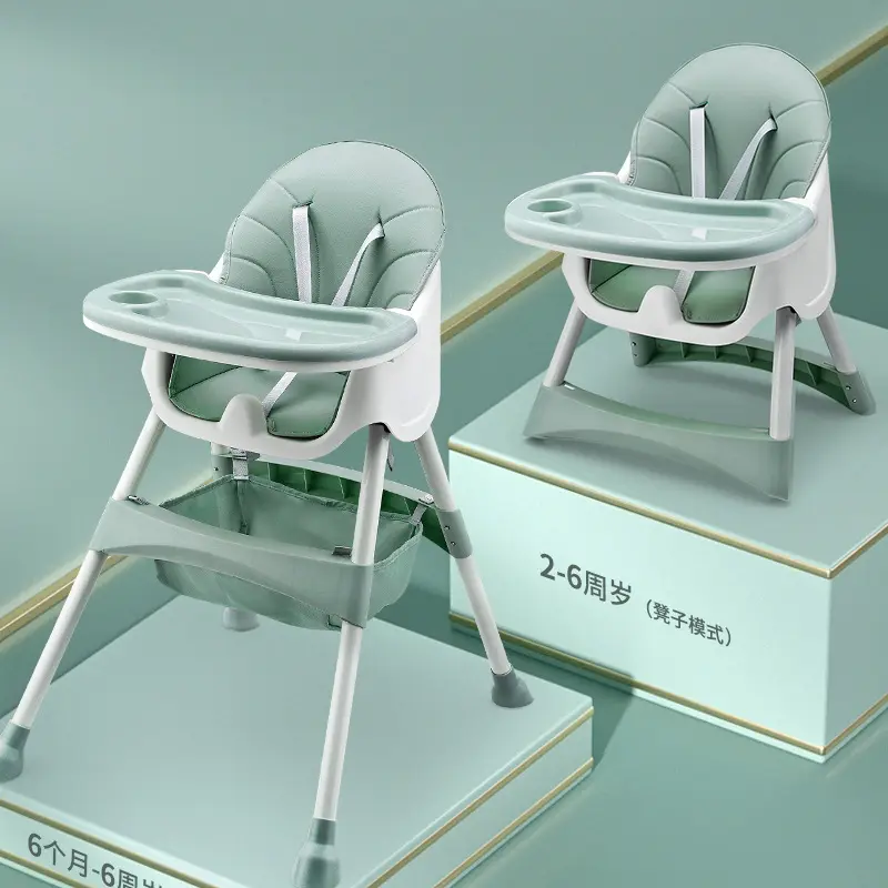 2023 Großhandel Baby-Fütterung hoher Stuhl Kinder Esszimmerstuhl für Kinder Essen Sitzen mit Stahlrohr ment