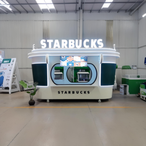 Carrito de Café Móvil con Forma de Taza de Té, Punto de Venta para Influencers en Lugares Turísticos, Camión de Comida, Servicio de Dulces, Chips y Bocadillos, Acero Inoxidable - Product Image 1