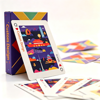 Jeu de cartes à jouer au design spécial et coloré, format slim, avec dés et jeu de poker de table, dans un coffret cadeau rigide haut de gamme